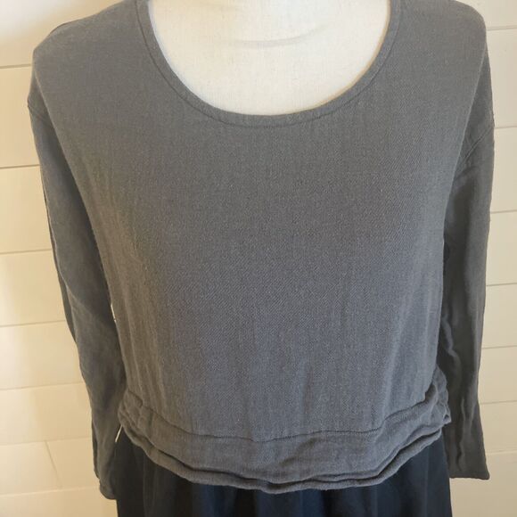 Samansa Mos2 Women’s Linen Blend Oversized Lagenlook Dress Size Medium - Picture 3 of 11